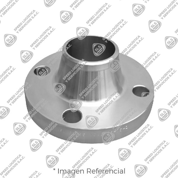 BRIDA CUELLO (WELDING NECK) ACERO INOXIDABLE 316/316L CLASE 150 RF CUELLO SCH-40 ANSI B16.5