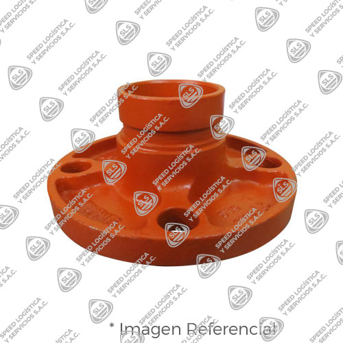 BRIDA (ADAPTOR FLANGE) TIPO ADAPTADOR ANSI 125/150 RANURADA FIERRO DUCTIL ASTM A536 CERTICACION UL/FM MOD. 321GA MECH (JINAN MEIDE)