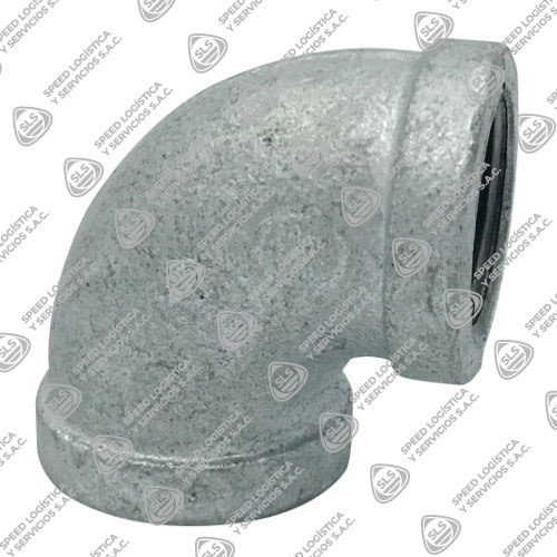 CODO (ELBOW) X 90 FIERRO MALEABLE GALVANIZADO ASTM A197 CLASE 150 ROSCA NPT UL/FM