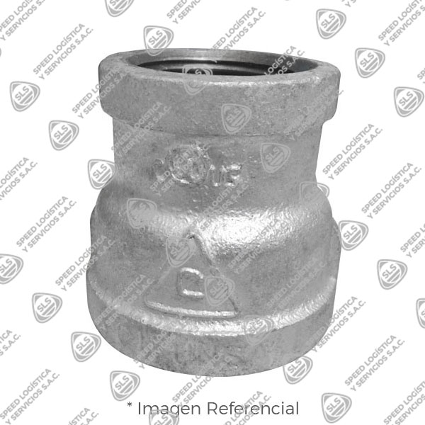 REDUCCION CAMPANA (REDUCING COUPLING) REFORZADO FIERRO MALEABLE GALVANIZADO A197 CLASE 150 ROSCA NPT (B1.20.1) CERTIFICADO UL/FM CIFUNSA