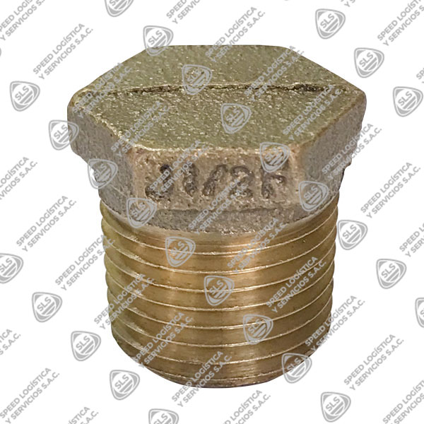 TAPÓN MACHO HEXAGONAL BRONCE CLASE 125 NPT B1-20.1 MECH (292)