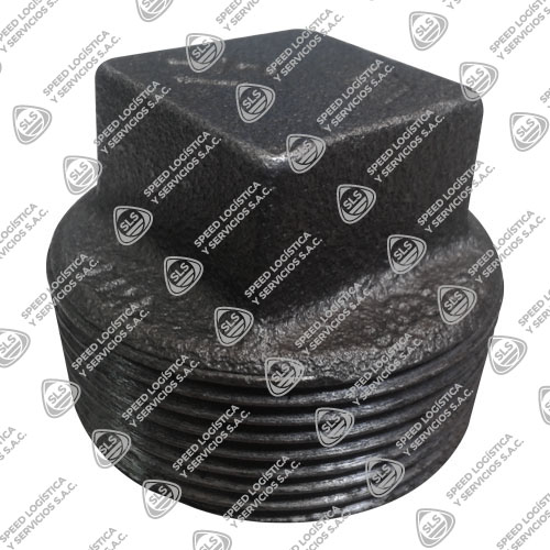 TAPÓN MACHO (PLUG) FIERRO MALEABLE NEGRO ASTM A197 CLASE 150/300 ROSCA NPT UL/FM