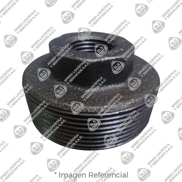 BUSHING CABEZA HEXAGONAL MACHO/HEMBRA (OUTSIDE HEX BUSHING) FIERRO MALEABLE NEGRO A197 CLASE 150/300 ROSCA NPT CERTIFICACION UL/FM MOD. 241 MECH (JINAN MEIDE)