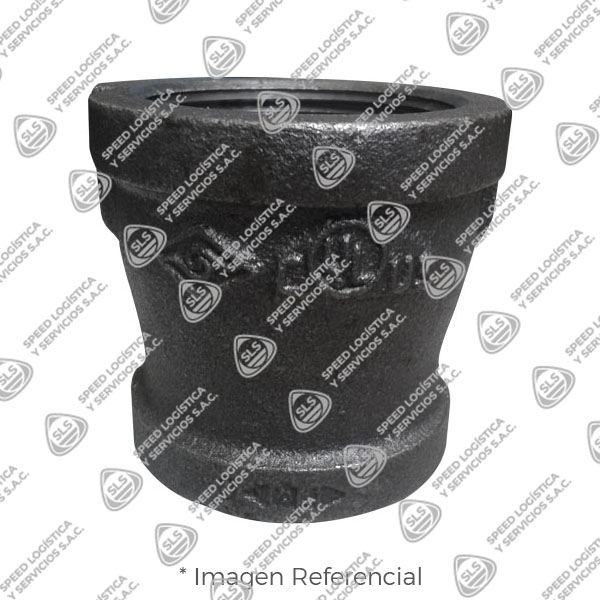 REDUCCION CAMPANA (REDUCING COUPLING) REFORZADO FIERRO MALEABLE NEGRO A197 CLASE 150 ROSCA NPT (B1.20.1) CERTIFICADO UL/FM MOD. 240 MECH (JINAN MEIDE)