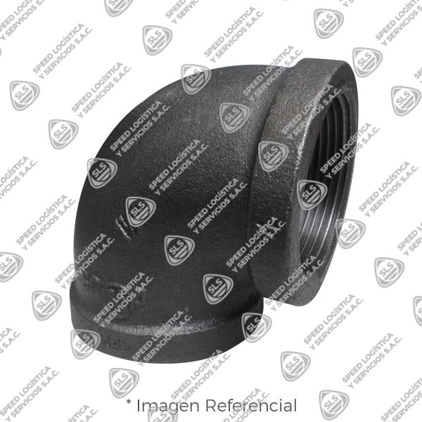 CODO (ELBOW) REFORZADO FIERRO MALEABLE  NEGRO A197 X 90  CLASE 150 ROSCA NPT (B1.20.1) CERTIFICACION UL/FM CIFUNSA