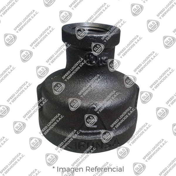 REDUCCION CAMPANA (REDUCING COUPLING) REFORZADO FIERRO MALEABLE NEGRO A197 CLASE 150 ROSCA NPT (B1.20.1) CERTIFICADO UL/FM CIFUNSA