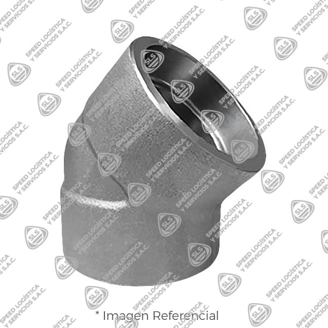 CODO (ELBOW) 45° DE ACERO FORJADO ASTM A105 DISEÑO ASME B16.11 CLASE 3000 EXTREMOS SOLDABLES (SOCKET WELD)