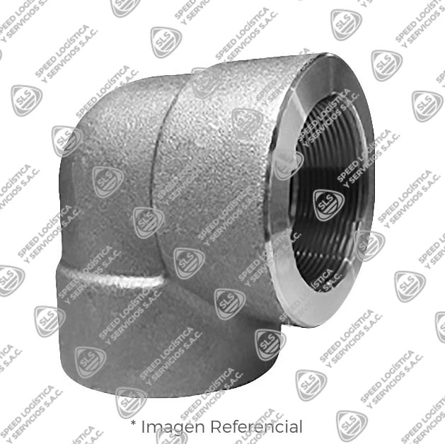 CODO (ELBOW) 90° DE ACERO FORJADO ASTM A105 DISEÑO ASME / ANSI B16.11 CLASE 3000 EXTREMOS ROSCADOS NPT