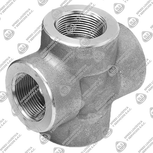 CRUZ (CROSS) DE ACERO FORJADO ASTM A105 DISEÑO ASME / ANSI B16.11 CLASE 3000 EXTREMOS ROSCADOS NPT