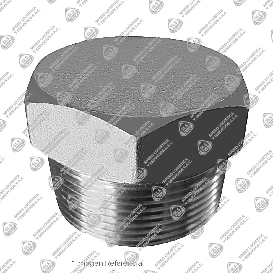 TAPON MACHO CABEZA HEXAGONAL (HEXAGONAL HEAD PLUG) DE ACERO FORJADO A105/ASME B16.11 X 3000/6000 LBS ROSCA NPT (B1.20.1) CERTIFICADO TEST API598 MARCA "FR"