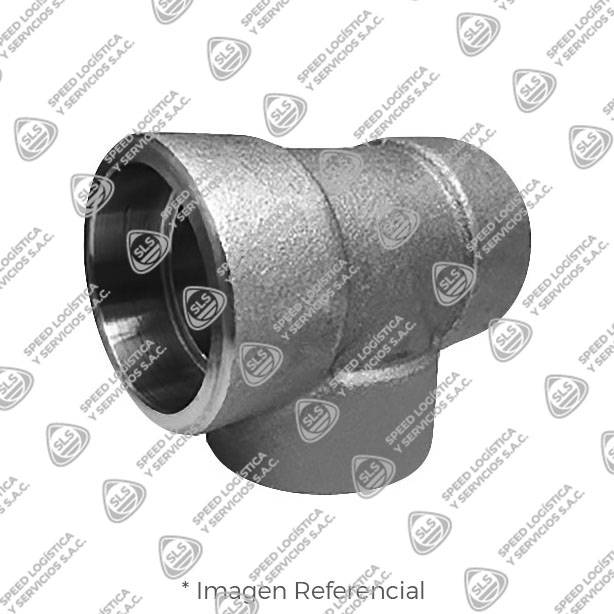 TEE (TEE EQUAL) DE ACERO FORJADO A105/ASME B16.11 X 3000 LBS SOLDABLE SW CERTIFICADO TEST API598 MARCA "FR"