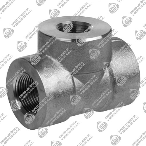 TEE REDUCTORA (TEE REDUCER) DE ACERO FORJADO ASTM A105 DISEÑO ASME / ANSI B16.11 CLASE 3000 EXTREMOS ROSCADOS NPT