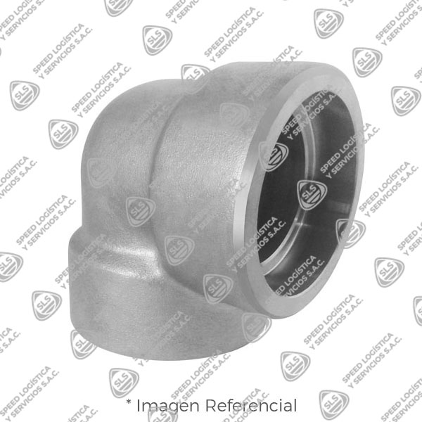 CODO (ELBOW) 90° DE ACERO INOXIDABLE FORJADO ASTM A182 CALIDAD 316 CLASE 3000 EXTREMOS SOLDABLES (SOCKET WELD)