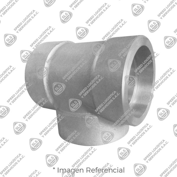 TEE (TEE EQUAL) DE ACERO INOXIDABLE FORJADO CALIDAD 304-304L (ASTM A182) X 3000 LBS. EXTREMOS SOLDABLES (SOCKET WELD) MARCA "FR"