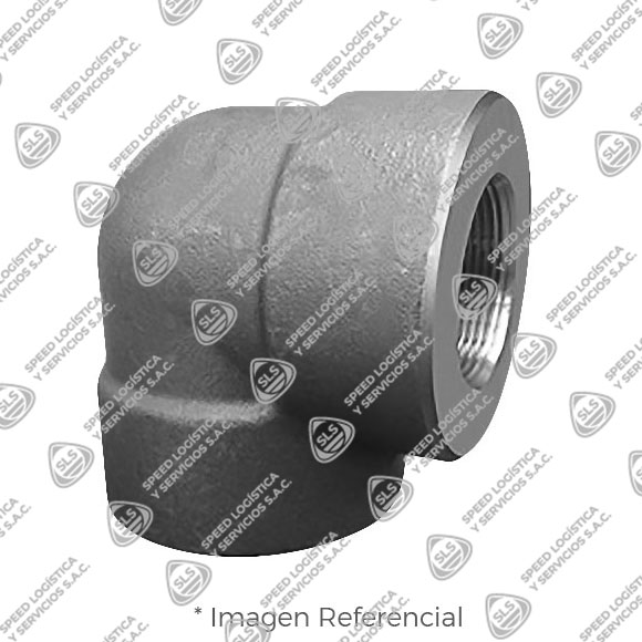 CODO (ELBOW) 90° DE ACERO FORJADO ASTM A105 DISEÑO ASME / ANSI B16.11 CLASE 6000 EXTREMOS ROSCADOS NPT