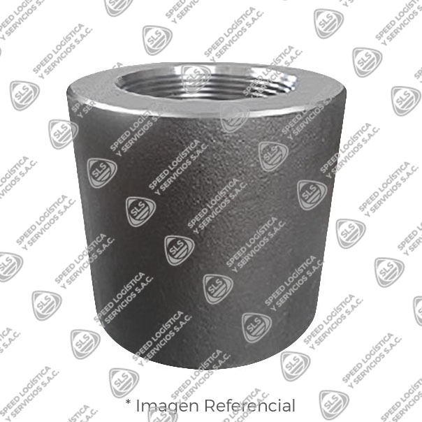 REDUCCION CAMPANA (REDUCING COUPLIG) DE ACERO FORJADO A105/ASME B16.11 X 6000 LBS EXTREMOS ROSCADOS NPT (B1.20.1) MARCA "FR"