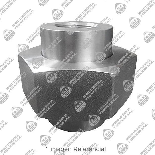 UNIÓN UNIVERSAL HEXAGONAL (HEX UNION) DE ACERO FORJADO ASTM A105 DISEÑO MSS SP-83 CLASE 6000 EXTREMOS ROSCADOS NPT