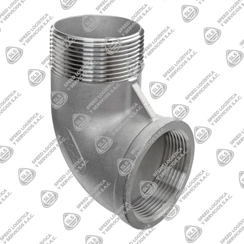 CODO CALLE AC. INOX. C-304 C/R X 150 LBS.