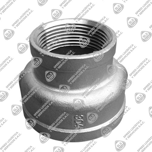 REDUC. CAMPANA AC. INOX. C-304 C/ROSCA X 150 LBS.