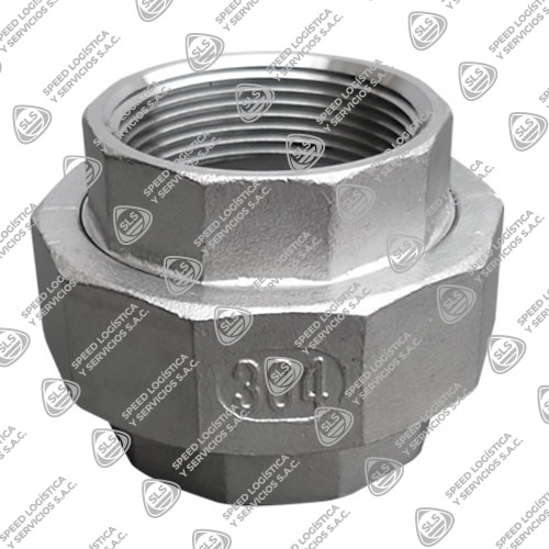 UNION UNIVERSAL AC. INOX. C-304 C/ROSCA X 150 LBS.