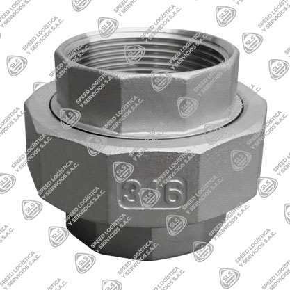 UNION UNIVERSAL AC. INOX. C-316 C/ROSCA X 150 LBS.