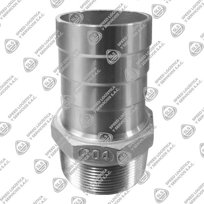 CONECTOR TIPO NIPLE AC. INOX. C-304 C/R X 150 LBS. P/MANGUERA