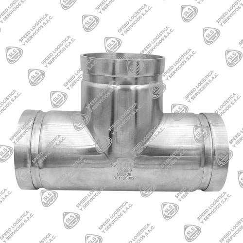 TEE ACERO INOXIDABLE SS304 RANURADA SCH-10