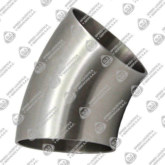 CODO 45° RADIO CORTO SANITARIO ASTM A270 304 EXTREMOS SOLDABLES