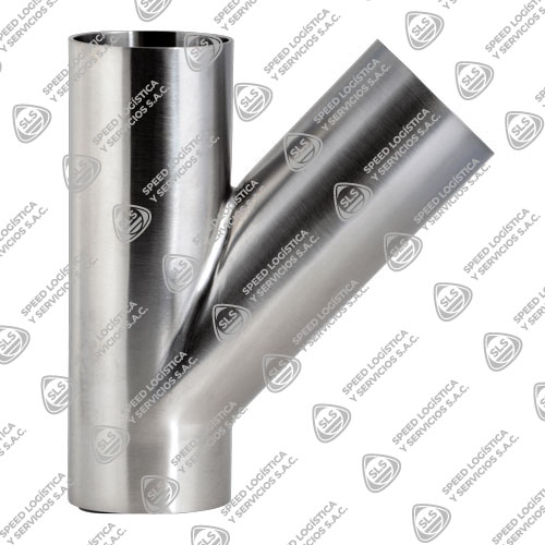 CONEXIÓN TIPO "Y" LATERAL SANITARIA ASTM A270 304 3A EXTREMOS SOLDABLES