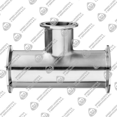 TEE REDUCTORA SANITARIA ASTM A270 304 EXTREMOS CLAMP