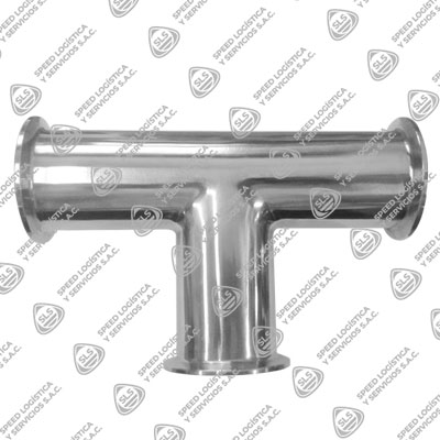 TEE SANITARIA ASTM A270 304 3A EXTREMOS CLAMP