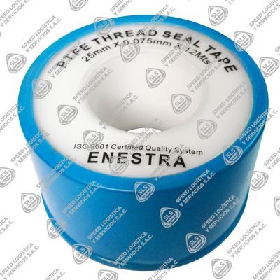 CINTA TEFLÓN T/AZUL 25MMX0.075MMX12MTS/ ENESTRA