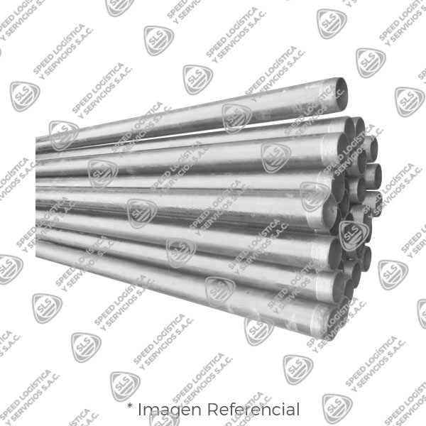 TUBO FE. GALVANIZADO SERIE I (STANDAR) ISO 65 ERW NPT X 6.4 MT.