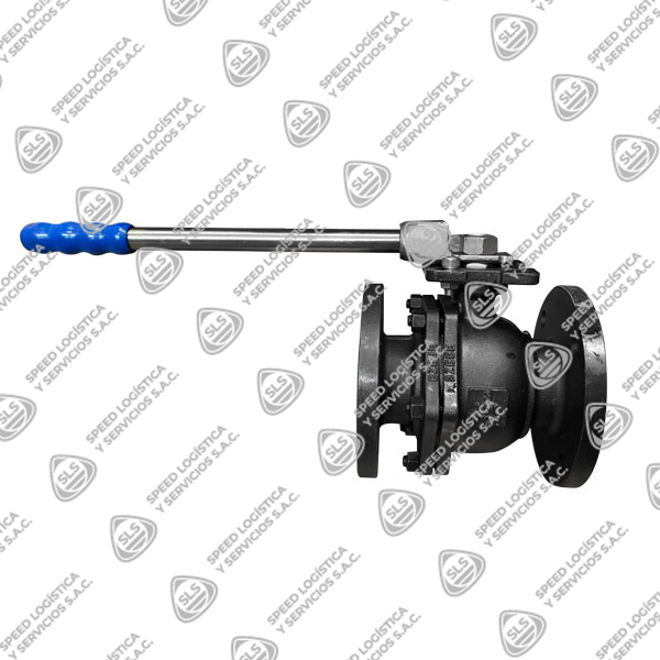 VÁLVULA ESFÉRICA O BOLA ACERO FUNDIDO ASTM A216 WCB 2 PIEZAS CLASE 150 ASIENTO POLIFIL BRIDADA ANSI B16.5 RF C/BASE PARA ACTUADOR ISO 5211 TIPO INDUSTRIAL REX