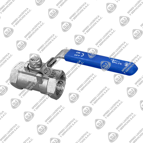 VÁLVULA ESFÉRICA O BOLA INOXIDABLE CF8M (316) ASIENTO TEFLÓN (RPTFE) 1 PIEZA 2000 PSIG (CWP) PASO REDUCIDO ROSCADA NPT TIPO INDUSTRIAL SUN