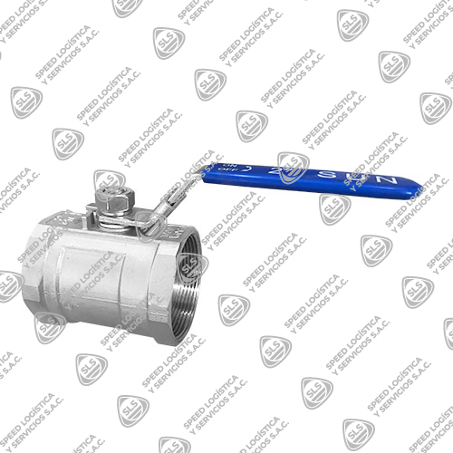VÁLVULA ESFÉRICA O BOLA INOXIDABLE CF8 (304) ASIENTO TEFLÓN (RPTFE) 1 PIEZA PASO REDUCIDO1000 PSIG (CWP) ROSCADA NPT TIPO INDUSTRIAL SUN