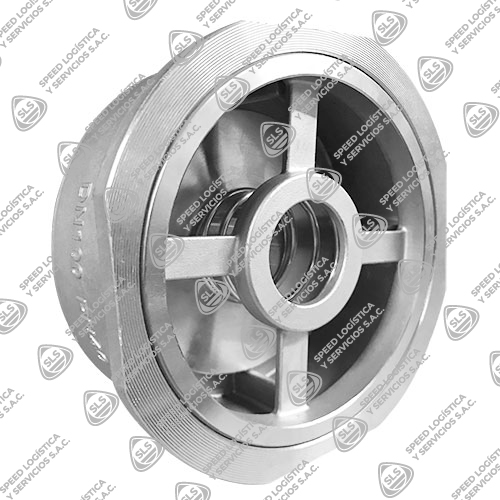 VÁLVULA CHECK T/DISCO INOXIDABLE 316 (CF8M) T/WAFER PN40 CON RESORTE TIPO INDUSTRIAL SUN