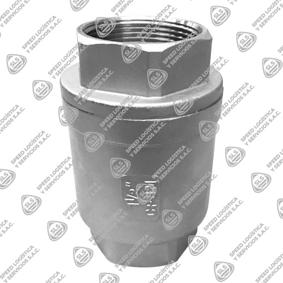 VÁLVULA CHECK TIPO SPRING USO VERTICAL INOXIDABLE 316 (CF8M) PN16 ROSCA NPT TIPO INDUSTRIAL SUN