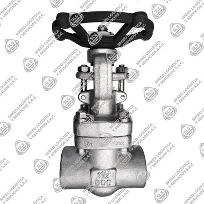 VÁLVULA COMPUERTA ACERO FORJADO INOXIDABLE A182 316L ( CF3M) OS&Y CLASE 800 ROSCADA NPT B1.20.1 ASIENTO 13% CR. TIPO INDUSTRIAL SUN