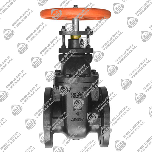 VÁLVULA COMPUERTA FIERRO FUNDIDO ASTM A126 ASIENTO DE BRONCE CLASE 125 BRIDADA B16.1 CARA PLANA VASTAGO FIJO TIPO INDUSTRIAL HGV