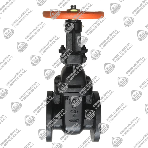 VÁLVULA COMPUERTA FIERRO FUNDIDO ASTM A126 ASIENTO DE BRONCE CLASE 125 BRIDADA B16.1 CARA PLANA VASTAGO ASCENDENTE (OS&Y) TIPO INDUSTRIAL HGV
