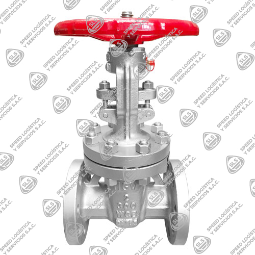 VÁLVULA COMPUERTA ACERO AL CARBONO ASTM A216 WCB  CON ANILLOS 13% CR. VÁSTAGO ASCENDENTE OS&Y API 600 TRIM 8 CLASE 300 BRIDADA ANSI B16.5 RF TIPO INDUSTRIAL HGV