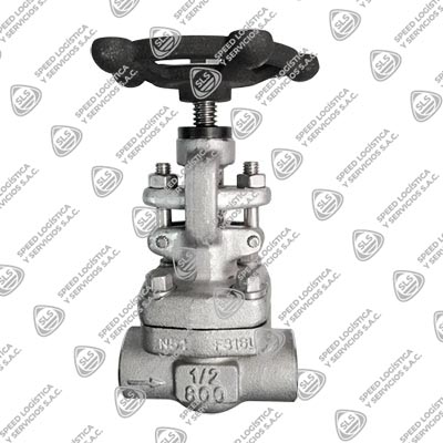 VÁLVULA GLOBO ACERO INOXIDABLE FORJADA F182 316L (CF3M) OS&Y CLASE 800 ROSCA NPT B1.20.1 ASIENTO 13% CR. TIPO INDUSTRIAL HGV