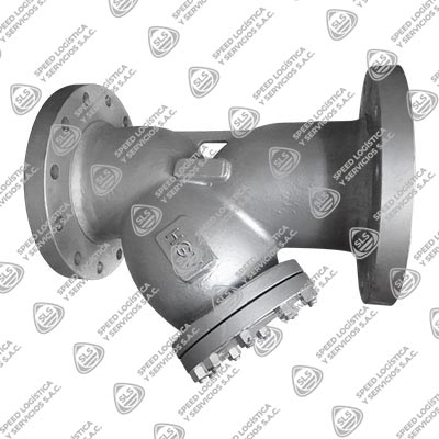FILTRO TIPO "Y" ACERO AL CARBONO ASTM A216 WCB C/CANATILLA ACERO INOXIDABLE 304 MESH 40 CLASE 300 BRIDADO ANSI B16.5 RF TIPO INDUSTRIAL HGV