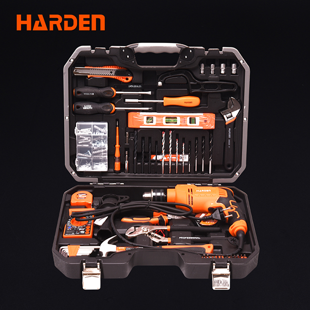 KIT DE HERRAMIENTAS CON TALADRO ELÉCTRICO PARA BROCAS DE 10mm x 75 PIEZAS