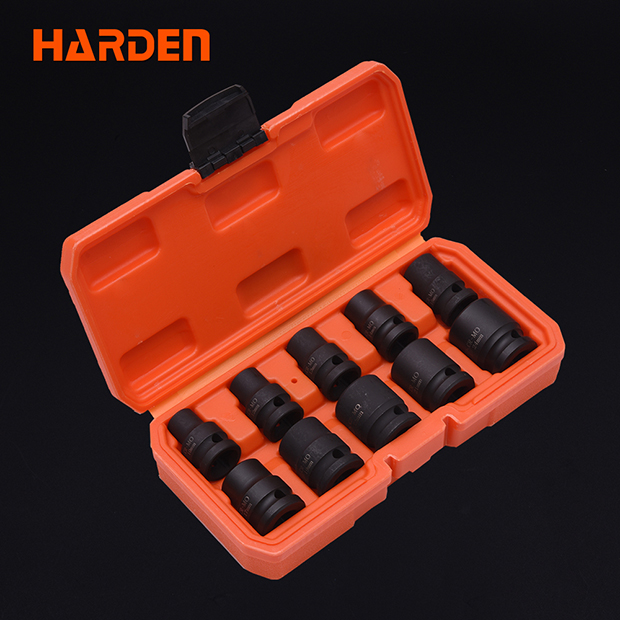 JUEGO DE DADOS DE IMPACTO DE ENCASTRE 1/2" DE 10 A 24mm x 10 PIEZAS