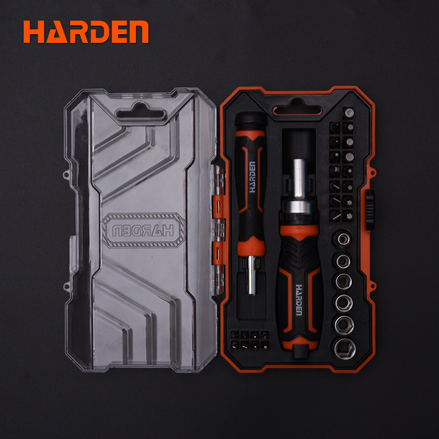 JUEGO DE RACHET CON PUNTAS Y DADOS INTERCAMBIABLES DE 5 A 10 mm x 31 PIEZAS