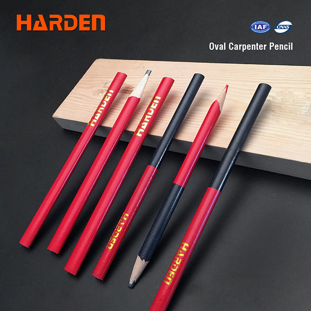 LÁPIZ OVALADO PARA CARPINTERO COLOR ROJO X 12 UNIDADES