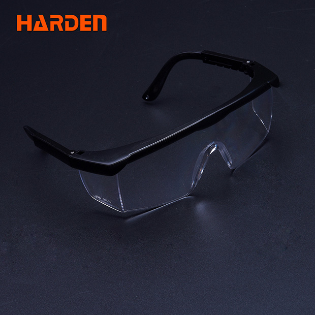 LENTES DE SEGURIDAD TRANSPARENTES DE POLICARBONATO MARCO NEGRO DE 155MM